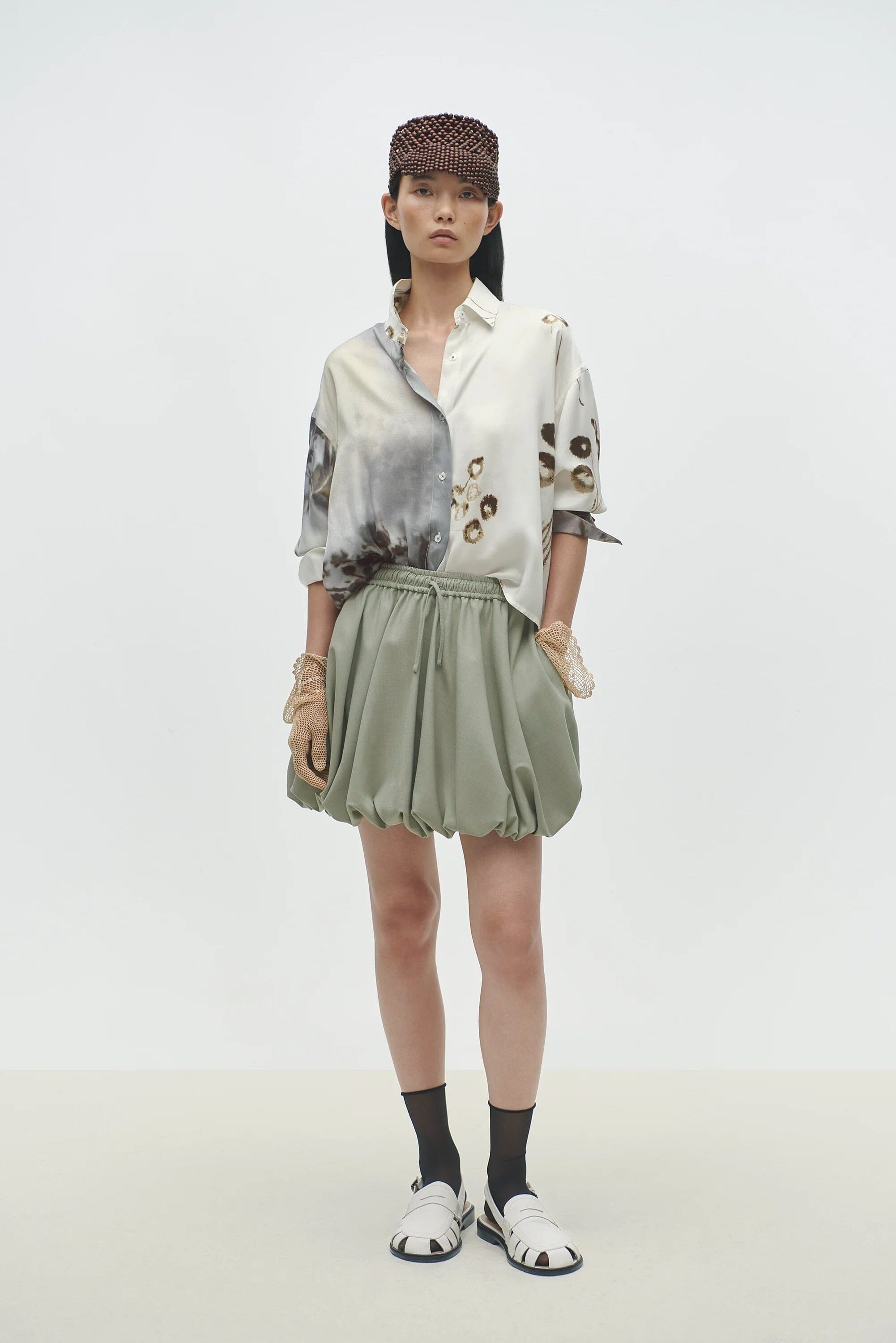 Cordera Balloon Mini Skirt - Salvia