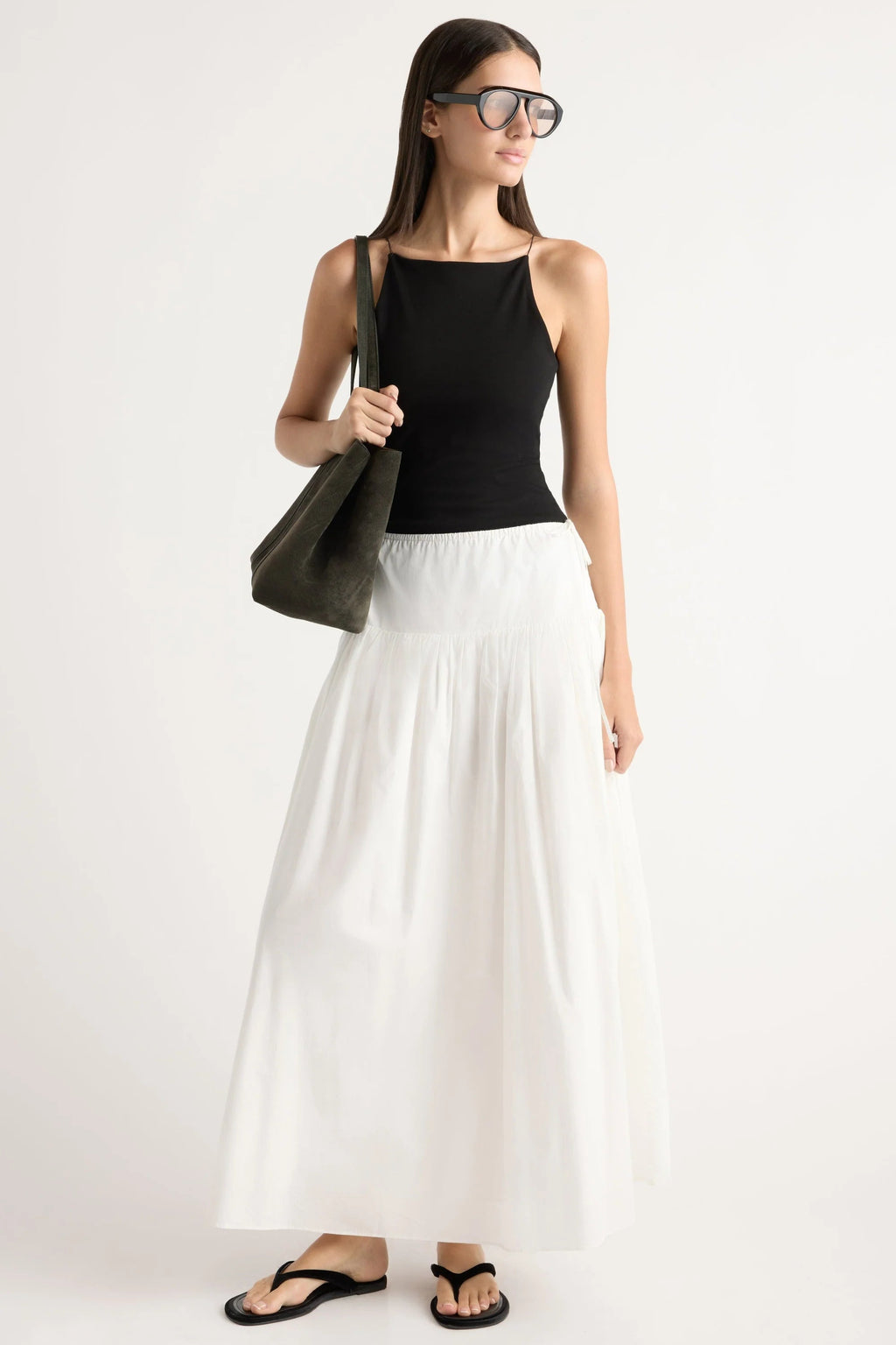 Modern Citizen Bao Organic Cotton Drop-Waist Skirt