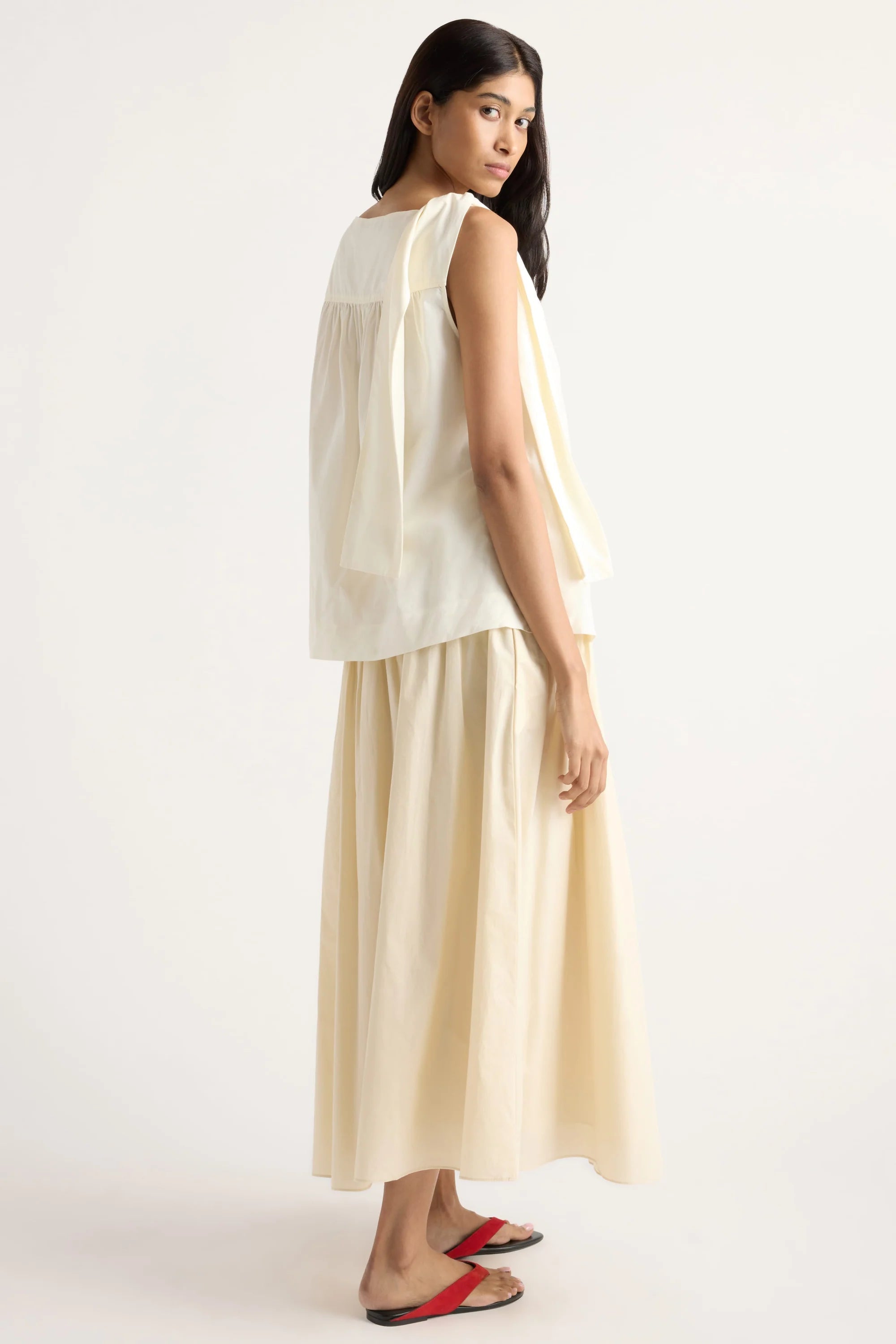 Modern Citizen Bao Organic Cotton Drop-Waist Skirt