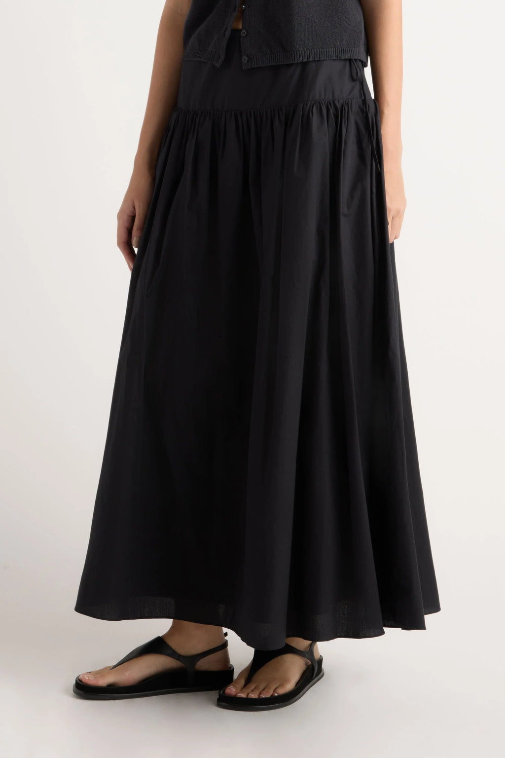 Modern Citizen Bao Organic Cotton Drop-Waist Skirt