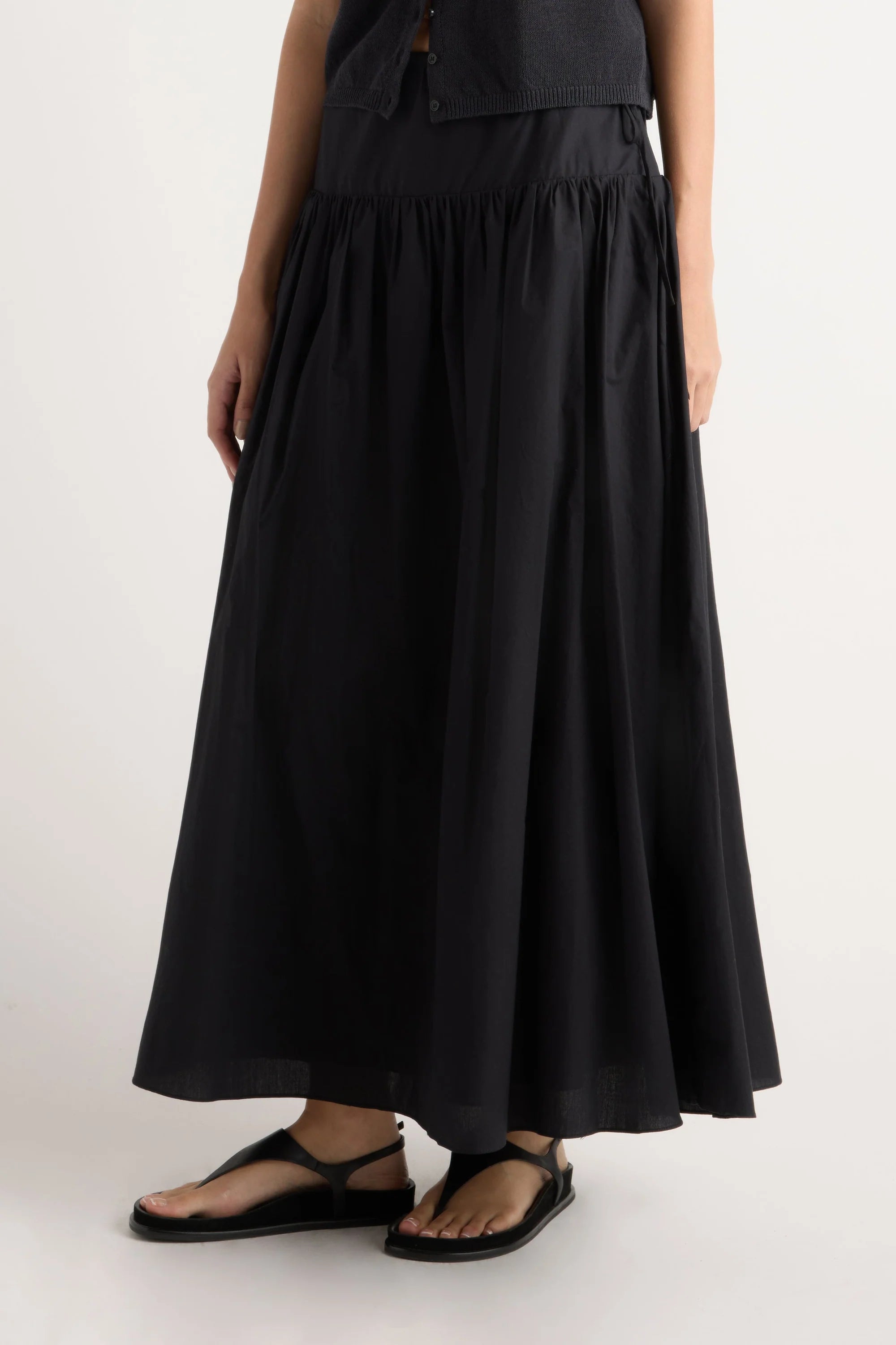 Modern Citizen Bao Organic Cotton Drop-Waist Skirt