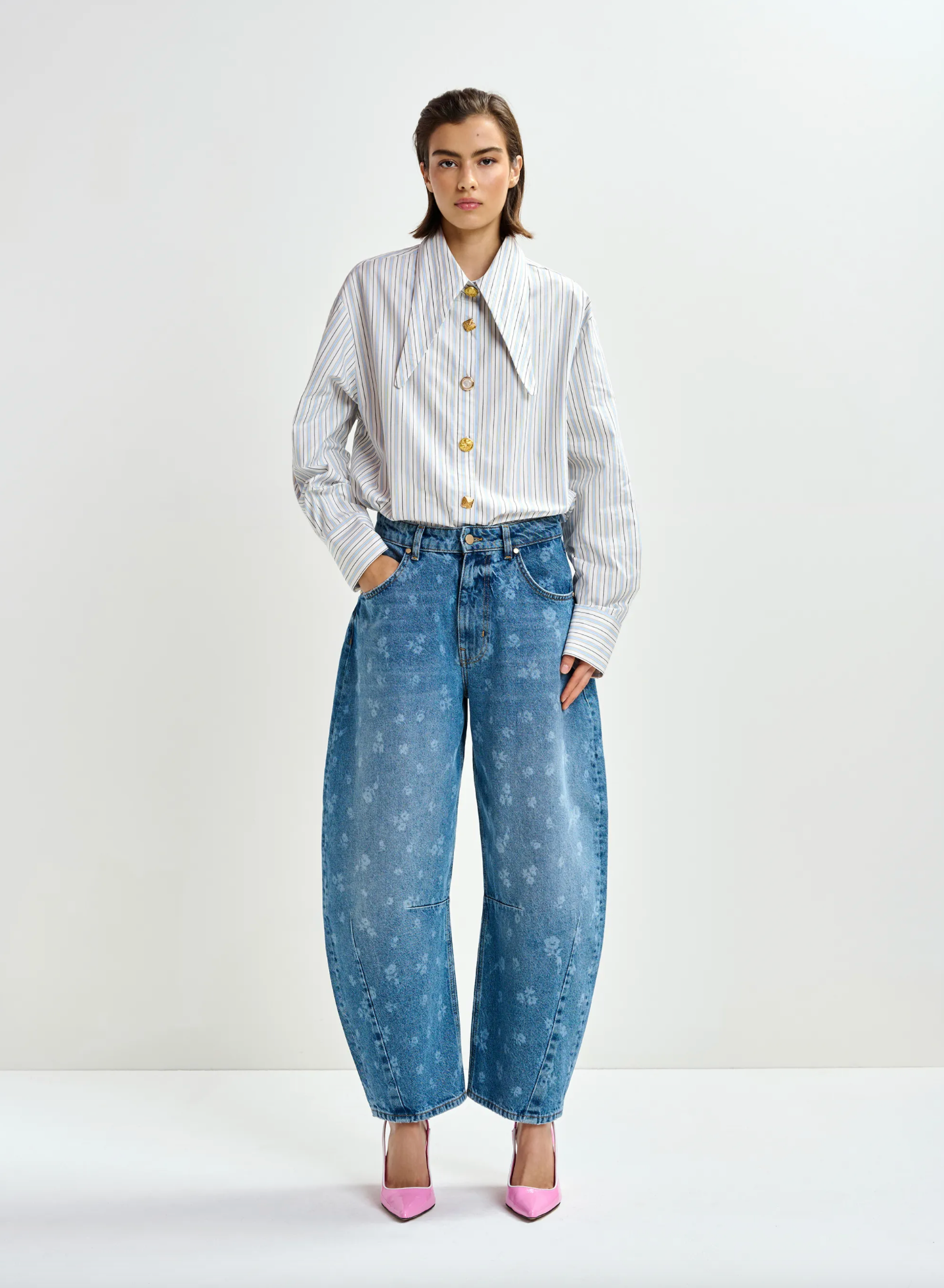 Essentiel Antwerp Barrel Leg Jeans - Quiet Pool