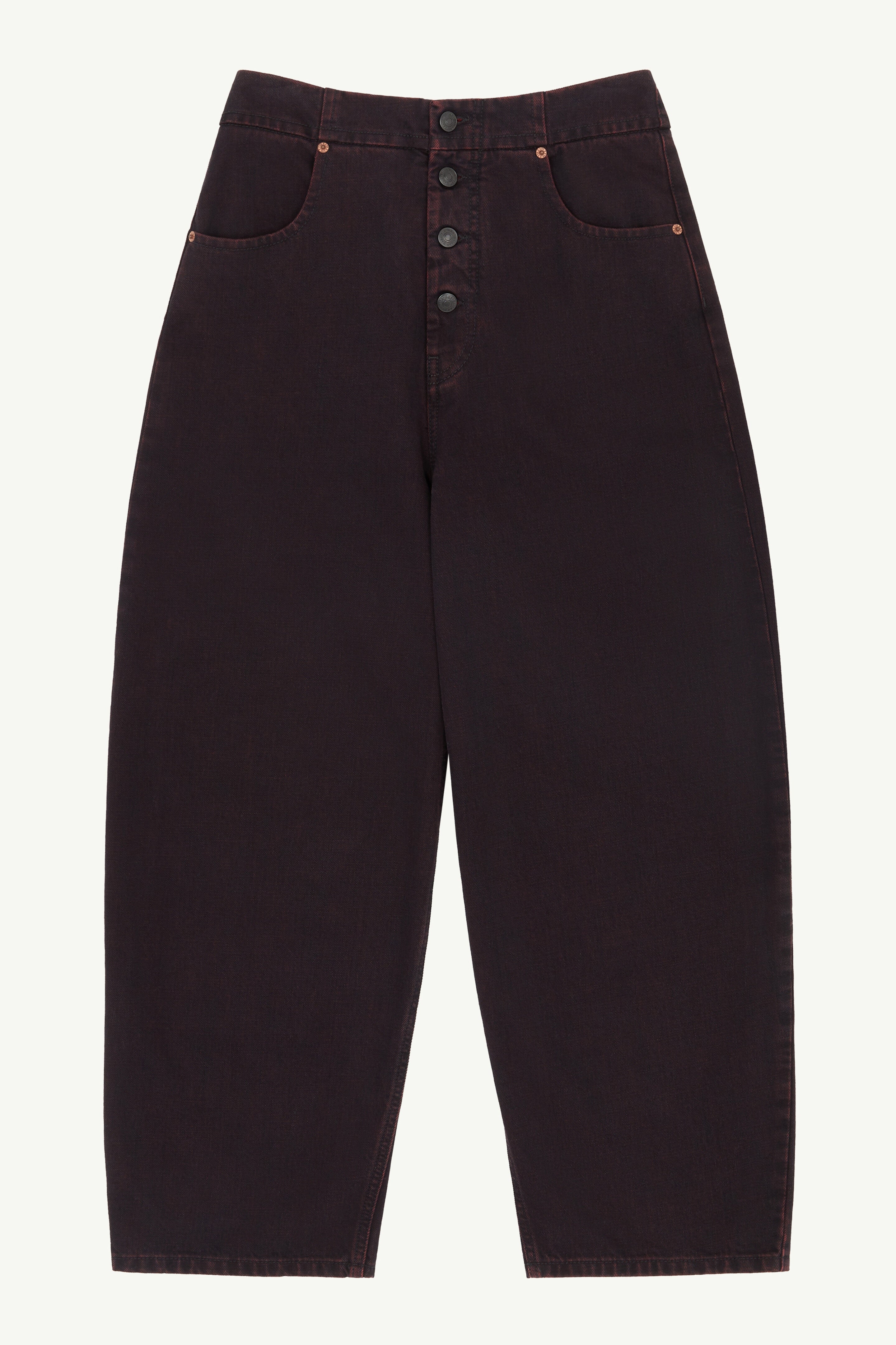 MM6 Maison Margiela Barrel-Leg Jeans - Bordeaux