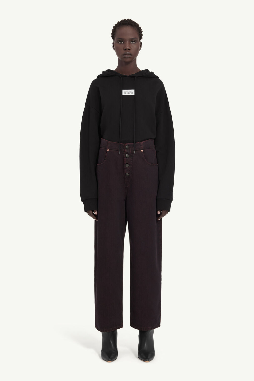 MM6 Maison Margiela Barrel-Leg Jeans - Bordeaux