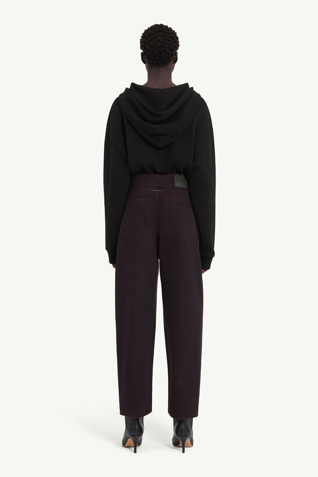 MM6 Maison Margiela Barrel-Leg Jeans - Bordeaux