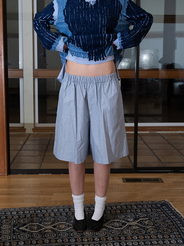 Baserange Claude Shorts - Blue Stripe