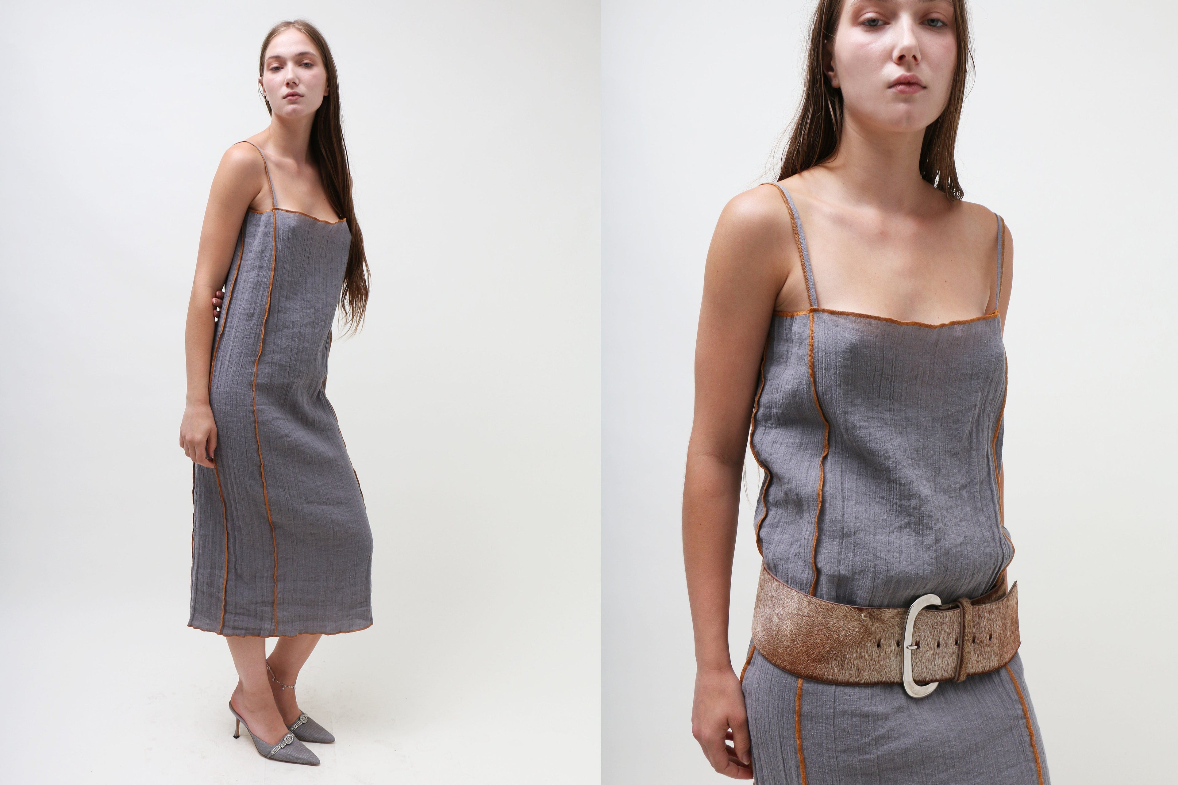 Baserange Shok Slip Dress - Grey