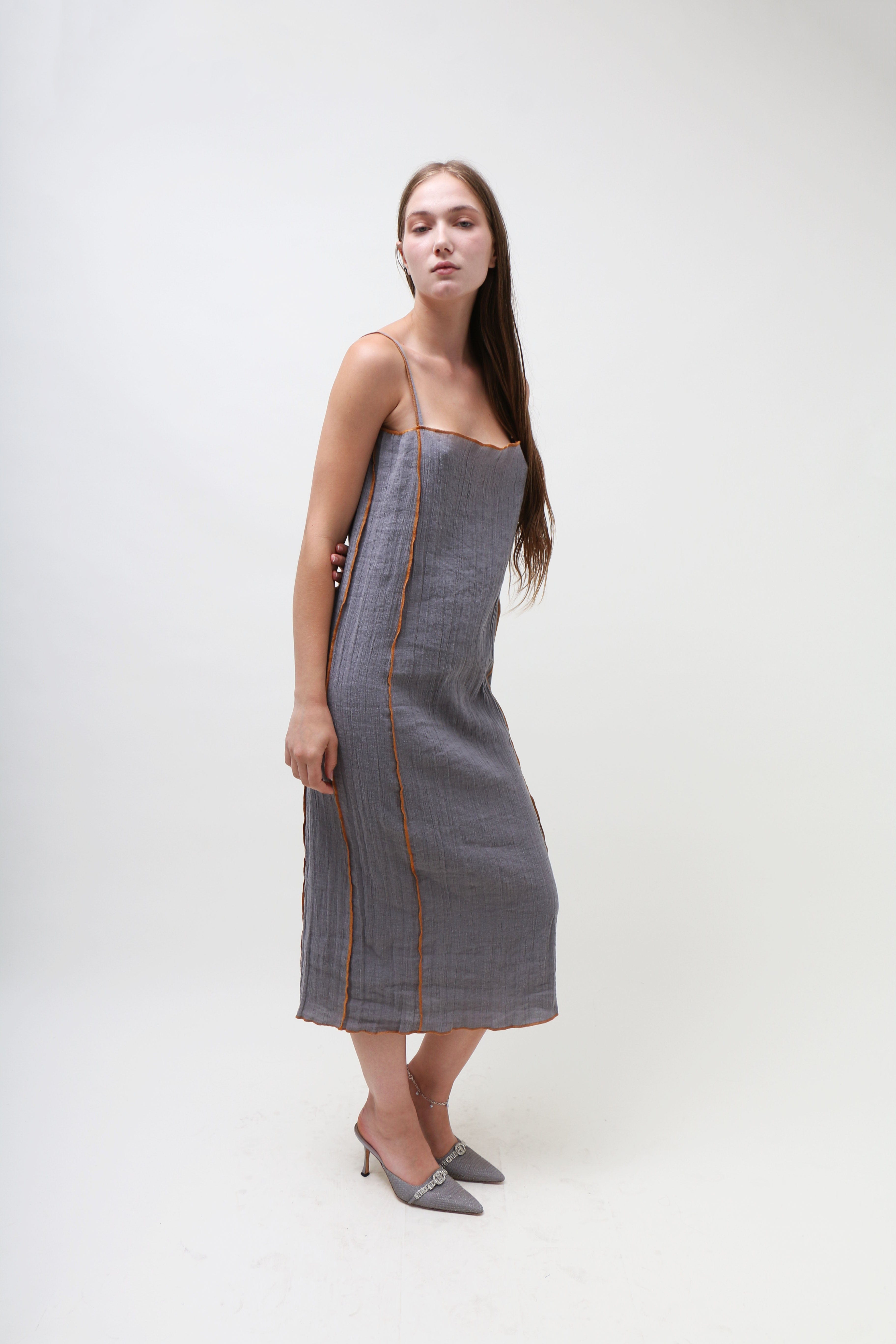 Baserange Shok Slip Dress - Grey