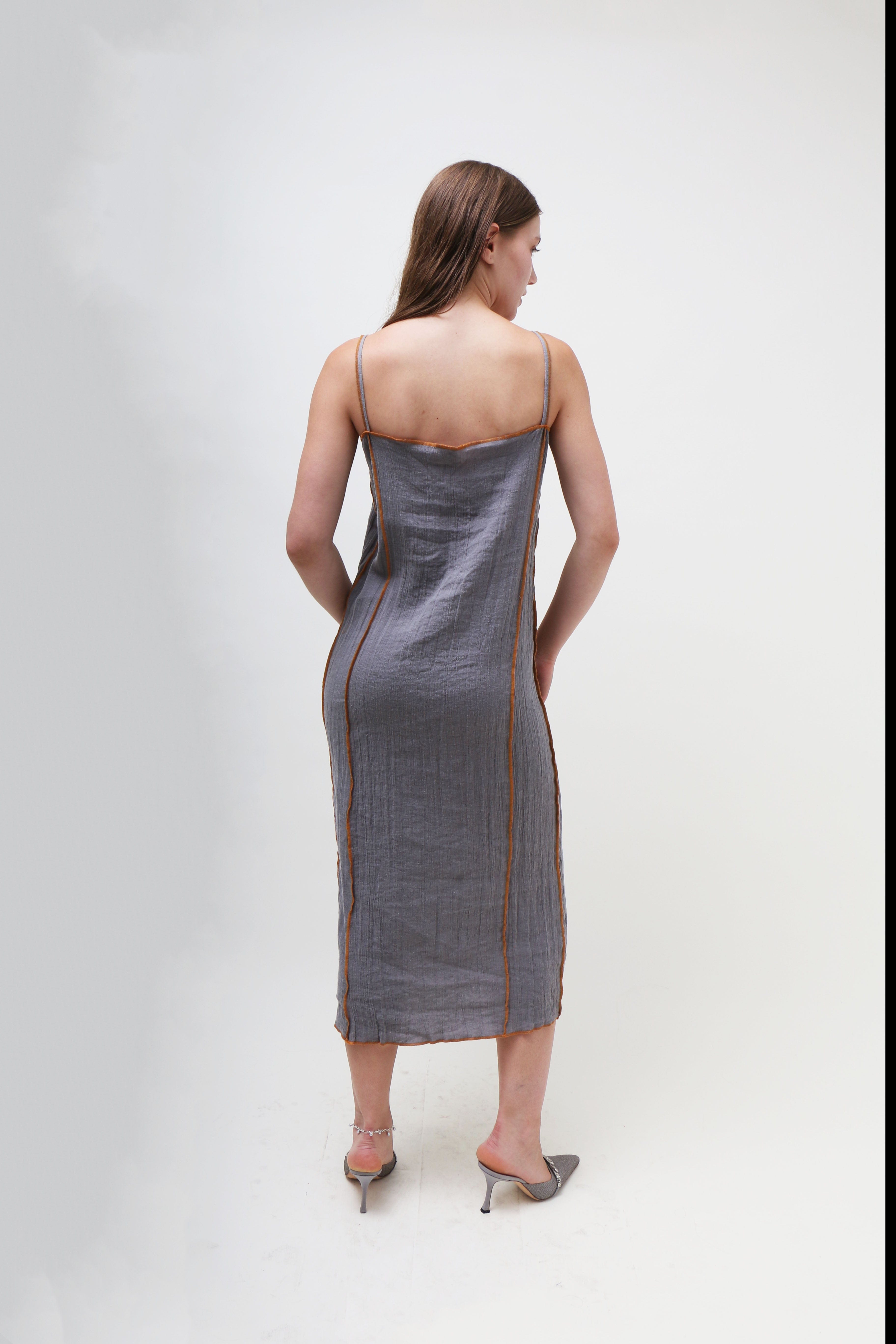 Baserange Shok Slip Dress - Grey