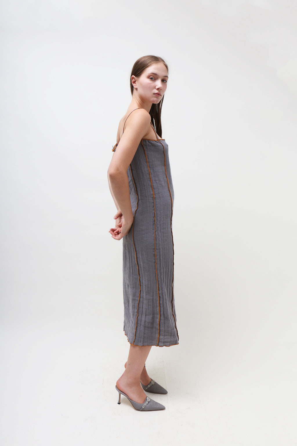 Baserange Shok Slip Dress - Grey
