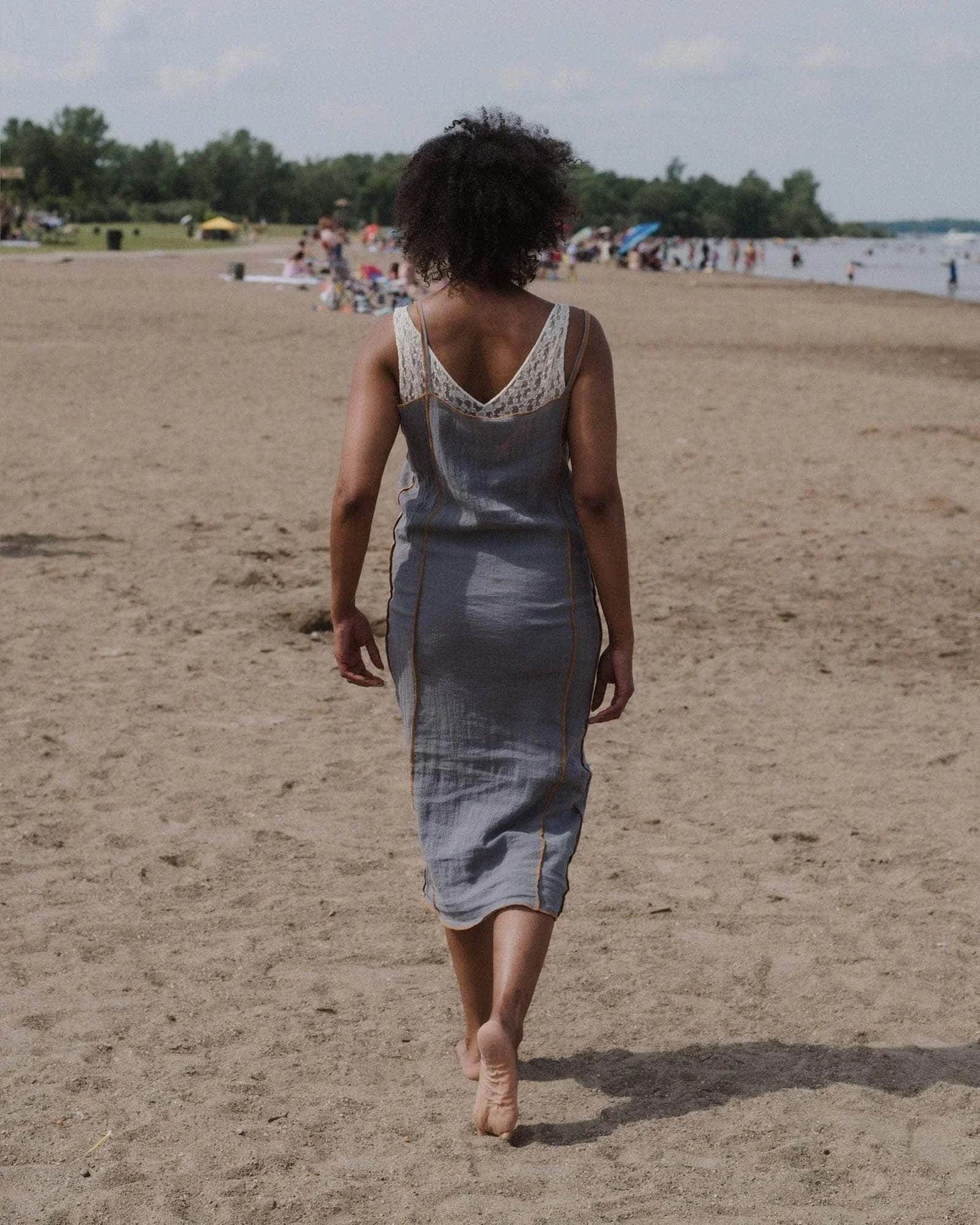 Baserange Shok Slip Dress - Grey
