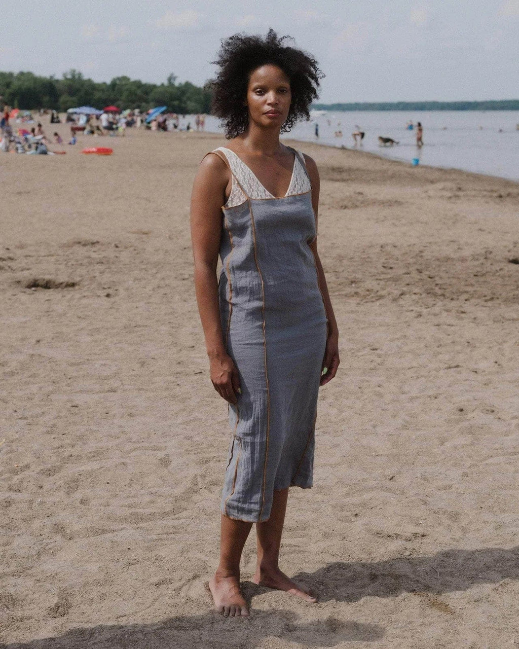 Baserange Shok Slip Dress - Grey