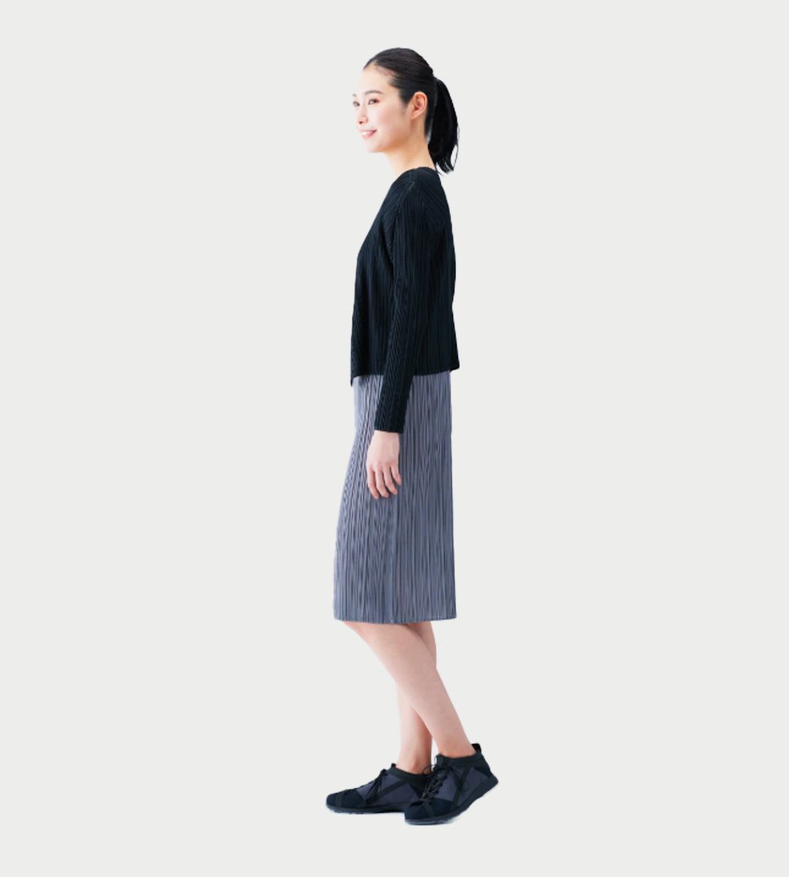 Pleats Please by Issey Miyake Basic Pleated Cardigan - Black