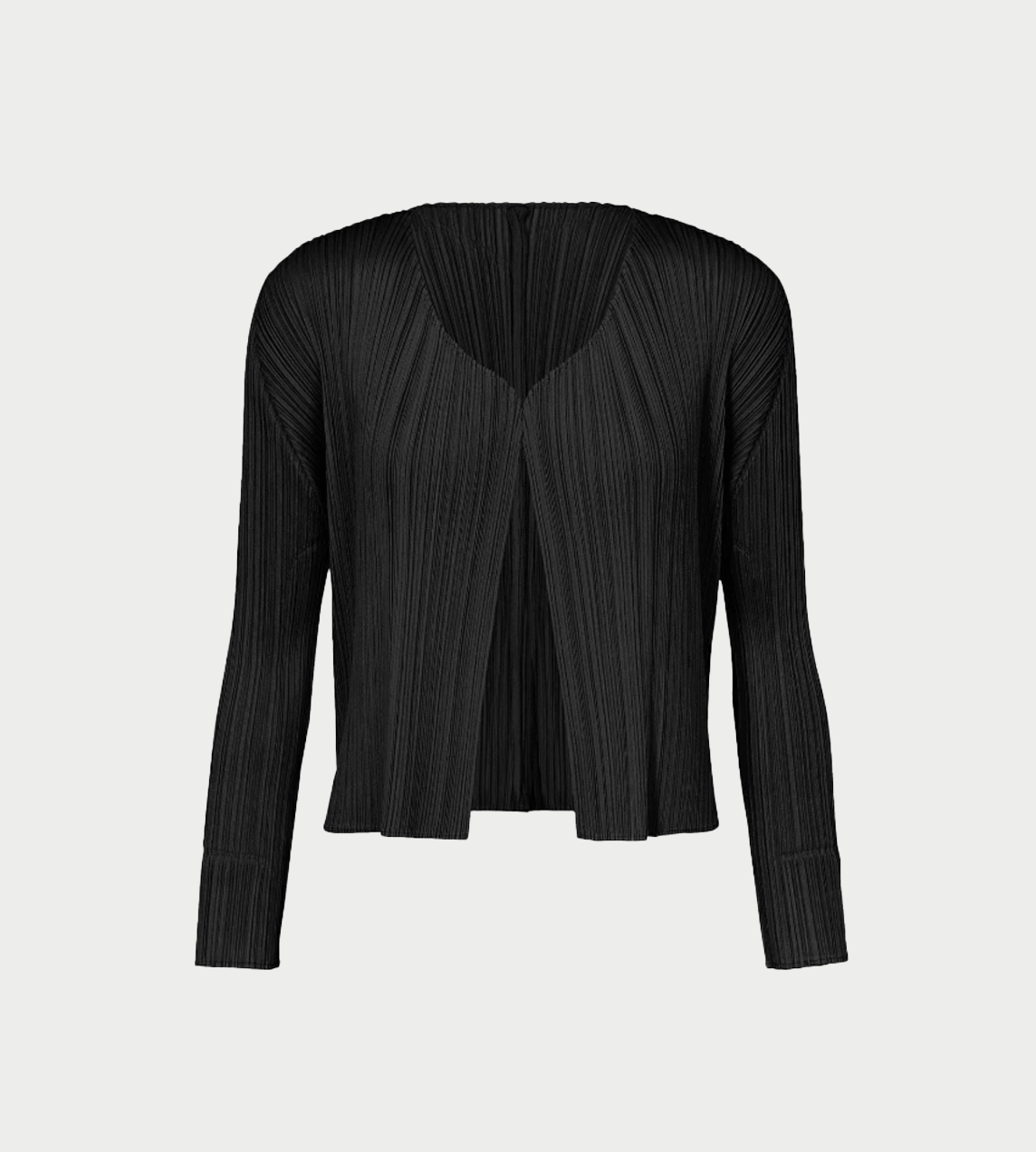 Pleats Please by Issey Miyake Basic Pleated Cardigan - Black
