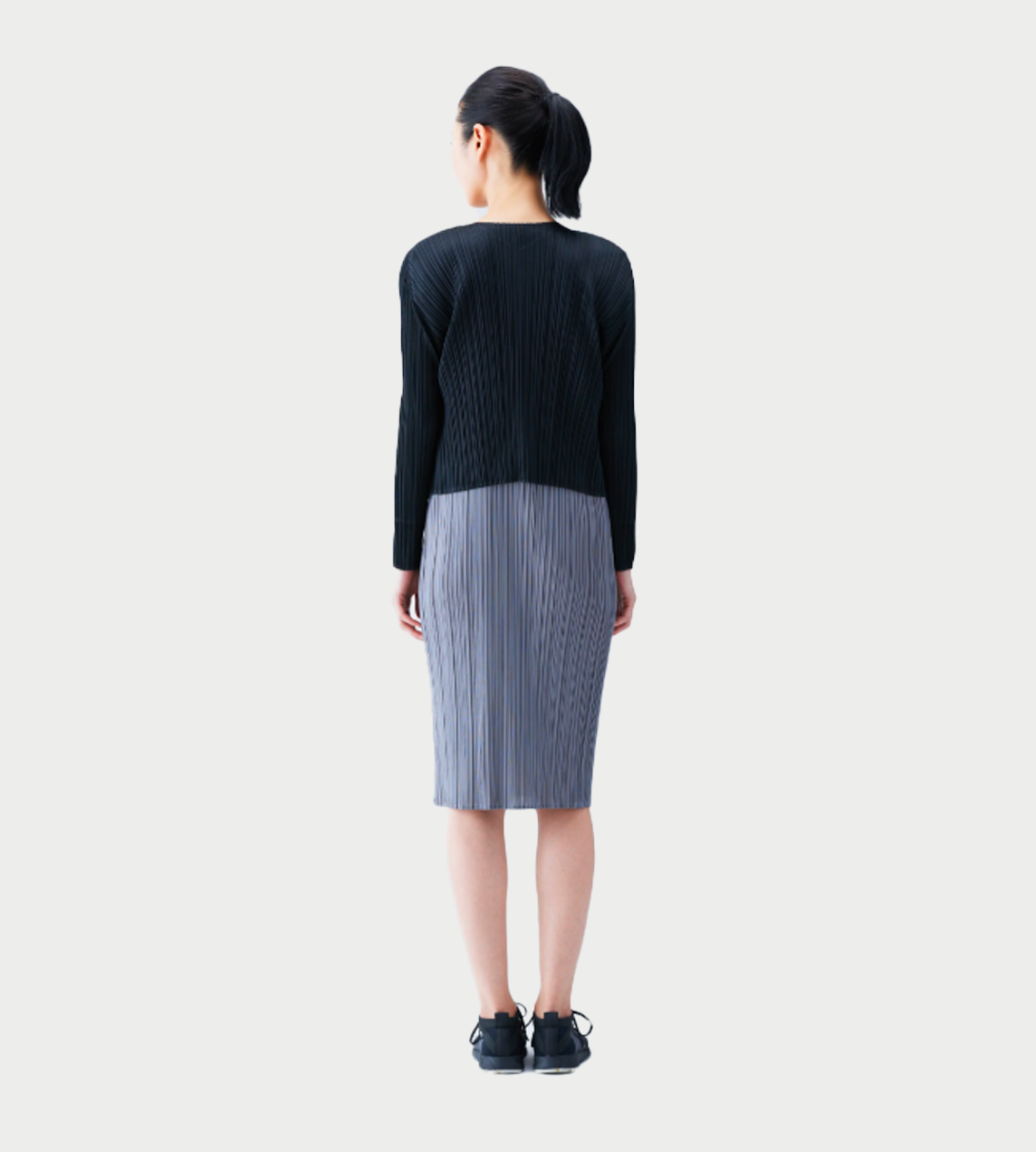Pleats Please by Issey Miyake Basic Pleated Cardigan - Black