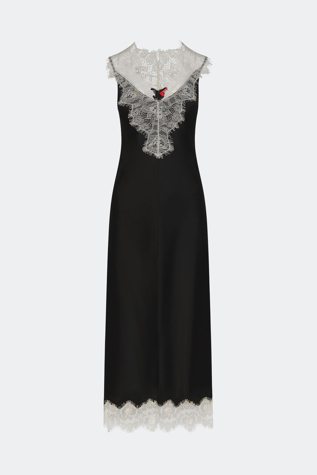 Simon Miller Bea Satin Lace Midi Dress - Black