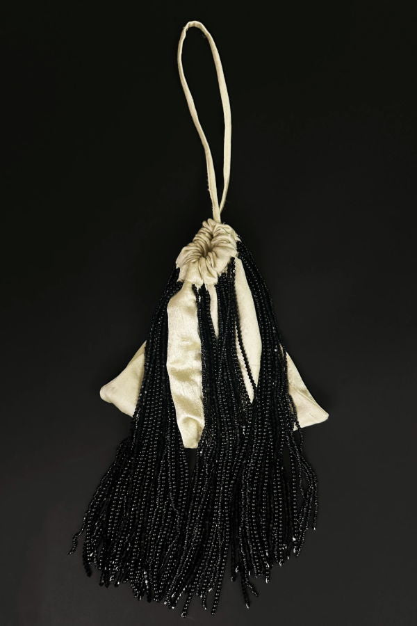 TIGRA TIGRA Beaded Fringe Wristlet Bag