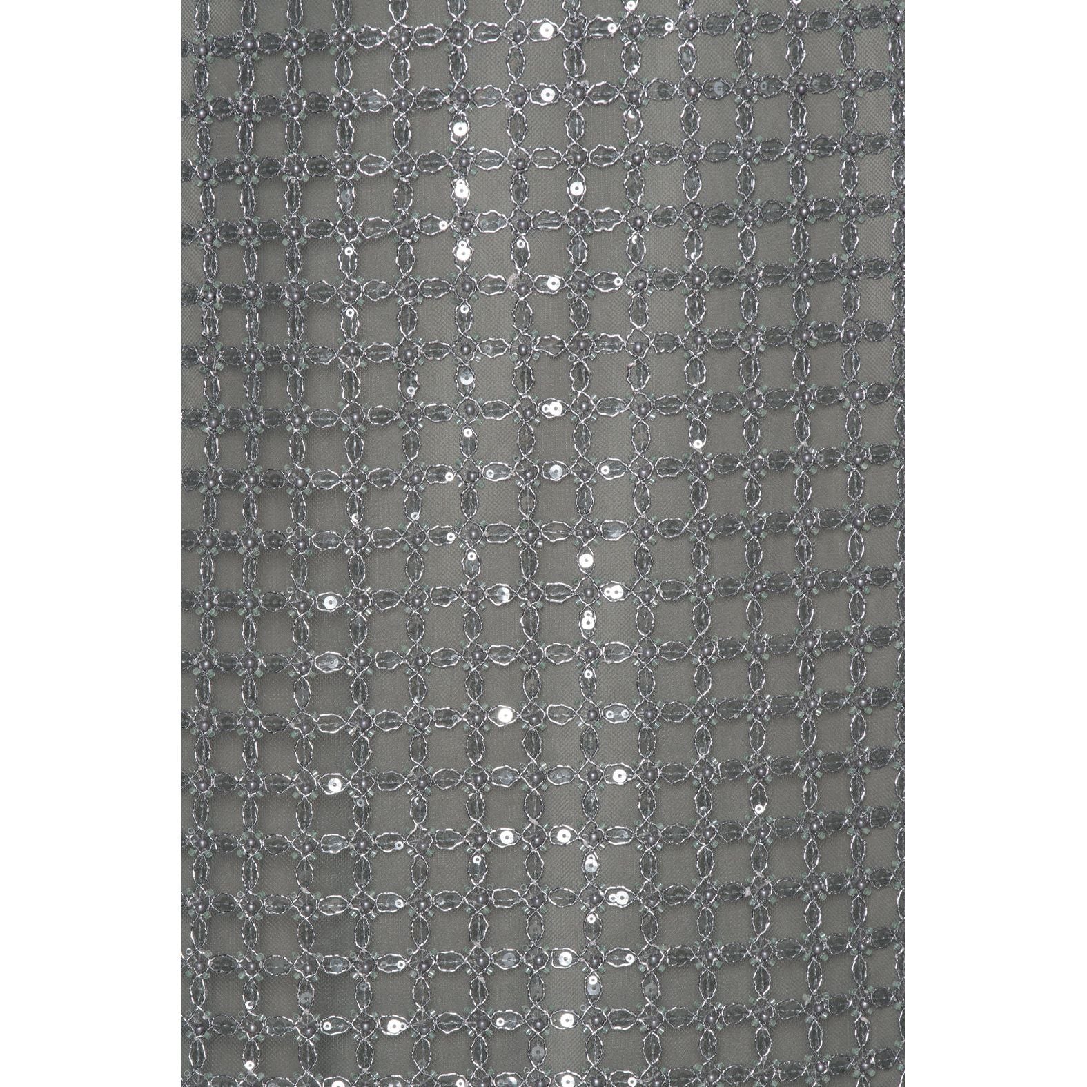 ROTATE Birger Christensen Beaded Maxi Tube Dress - Castor Gray