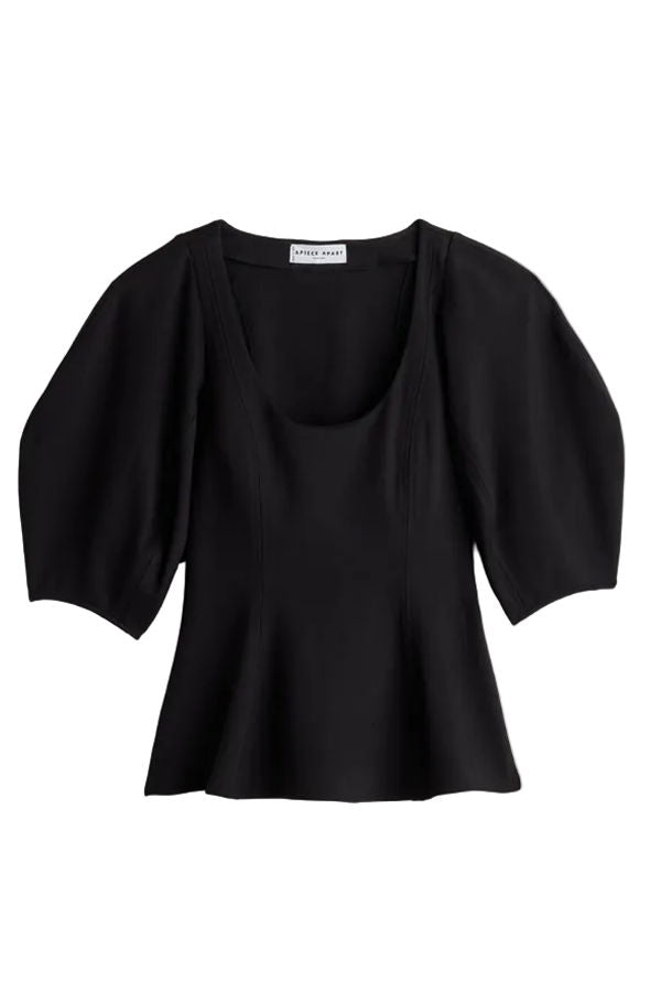 Apiece Apart Bebe Ponte Peplum Top
