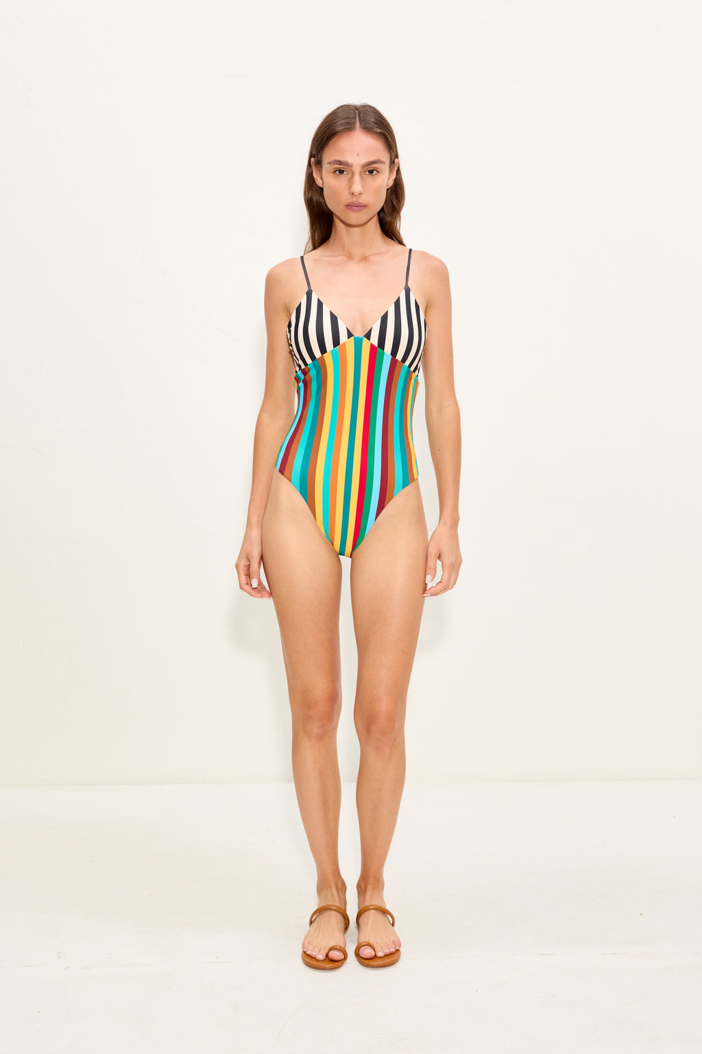 Simon Miller Behati One Piece Swimsuit - Vibrant Multi Stripe