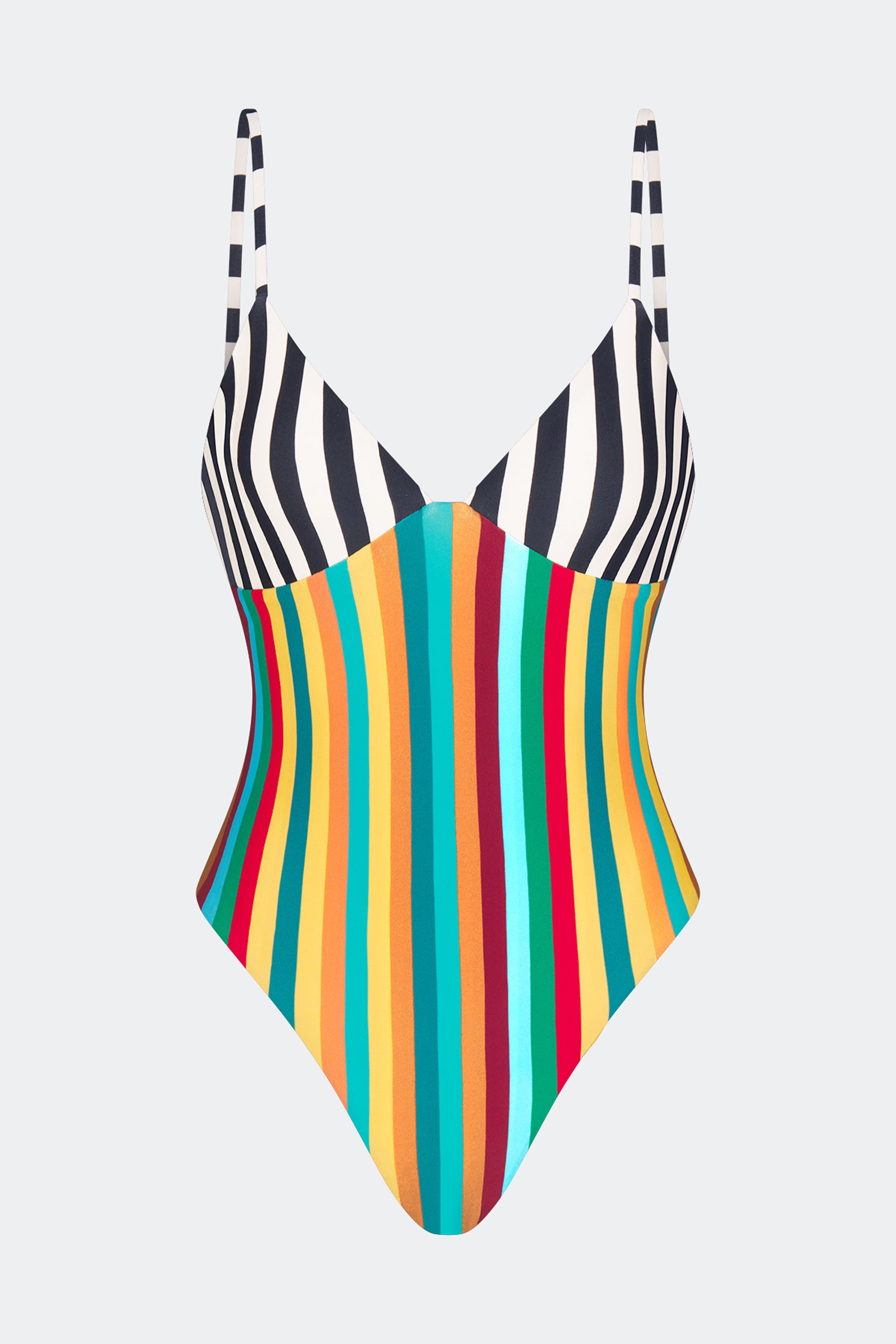 Simon Miller Behati One Piece Swimsuit - Vibrant Multi Stripe