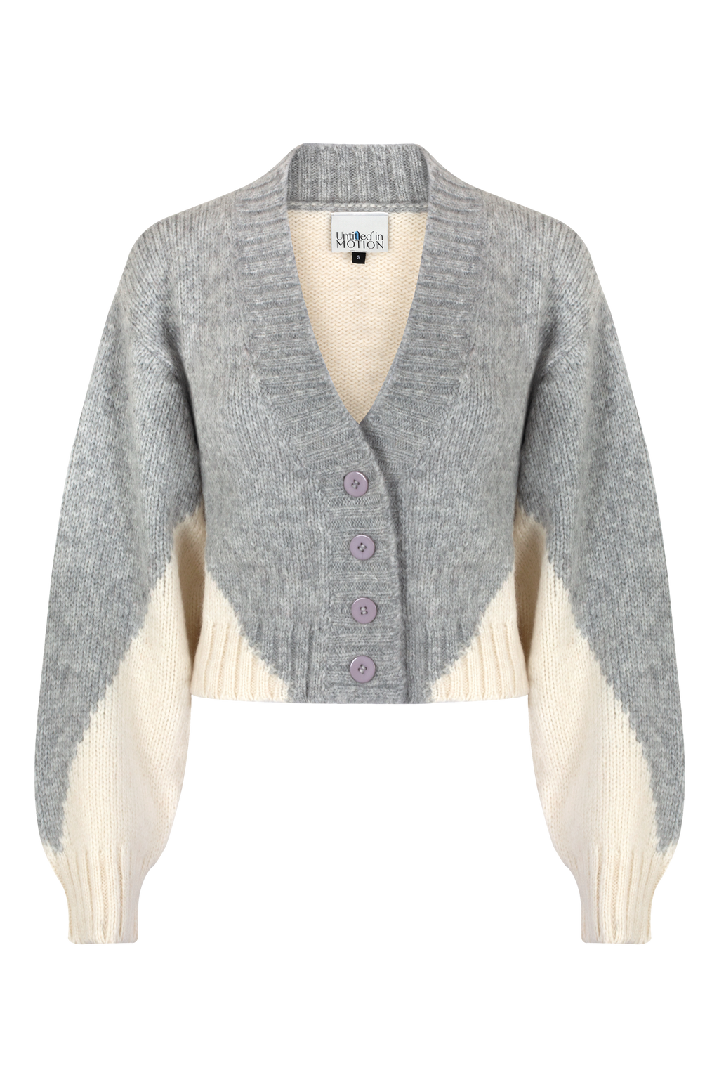 Untitled in Motion Belan Cardigan - Grey/Cream