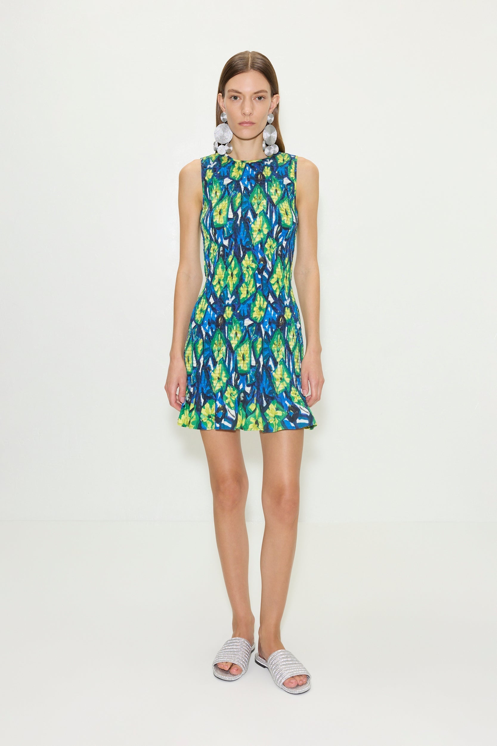 Simon Miller Belle Smocked Mini Dress - Abstract Floral