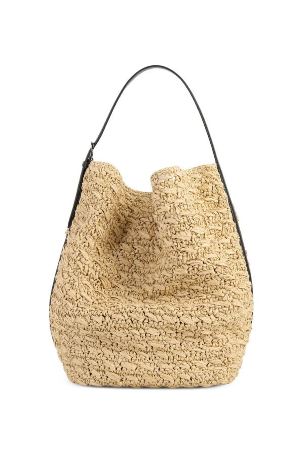 Totême Belted Paper Raffia Tote