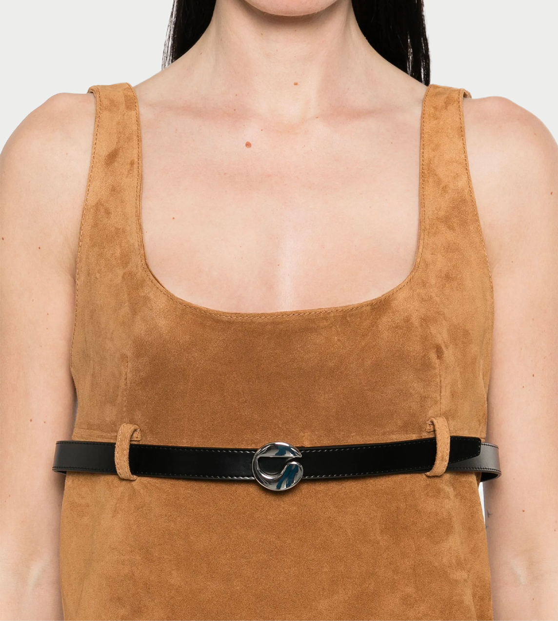 Coperni Belted Suede Mini Dress