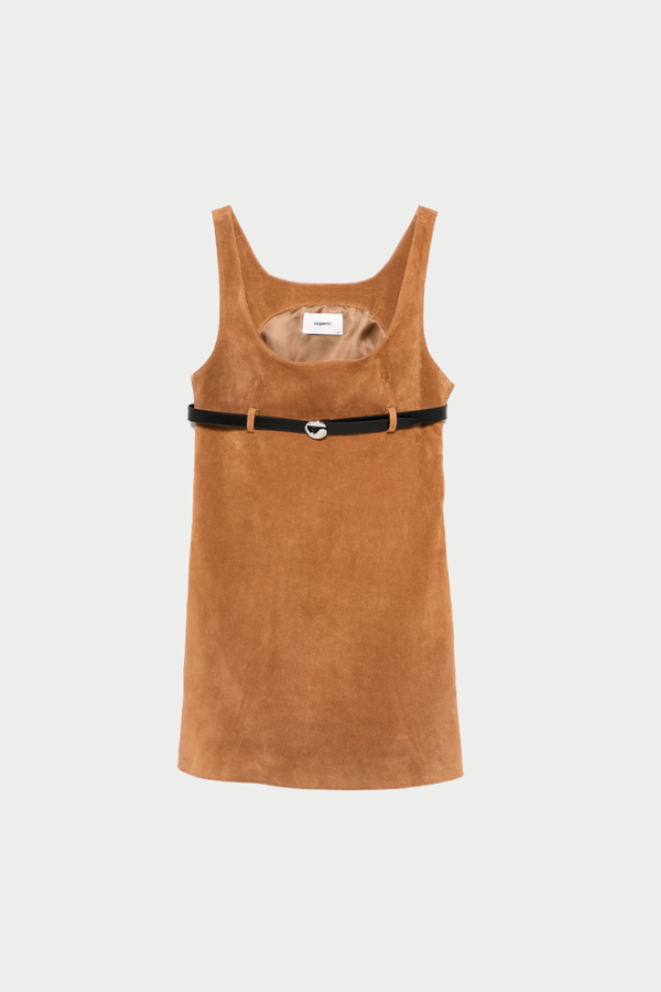 Coperni Belted Suede Mini Dress