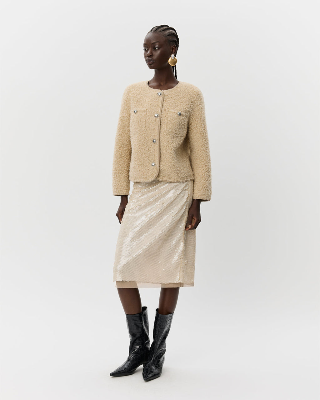 Sofie Schnoor Ben Boucle Jacket - Beige