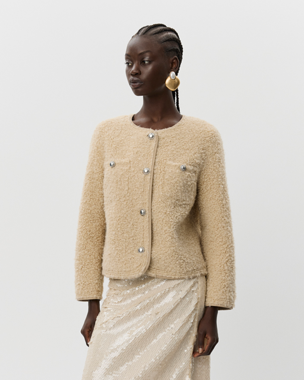 Sofie Schnoor Ben Boucle Jacket - Beige