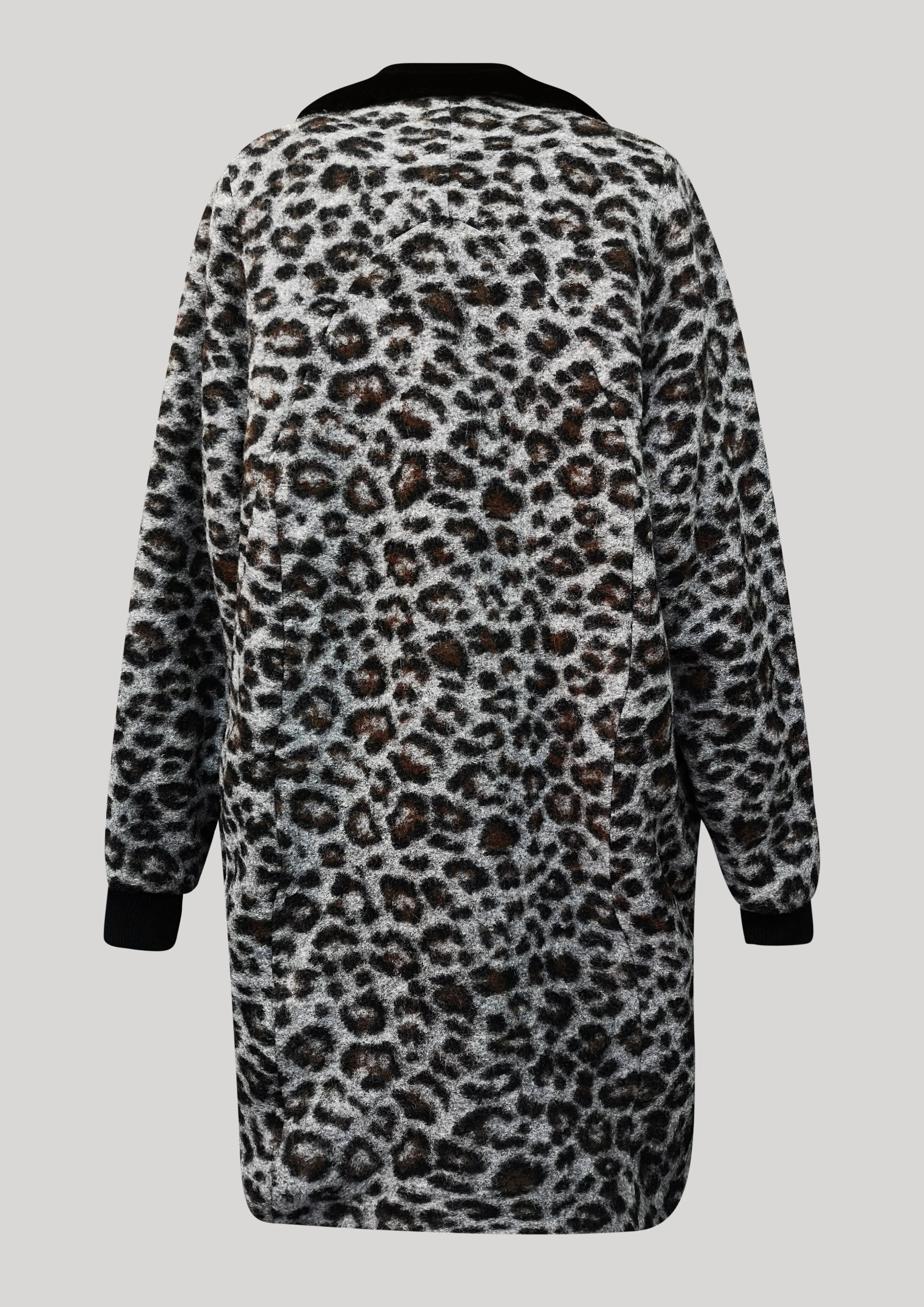 Berenik FUR LINING WOOL COATING COAT - animal print