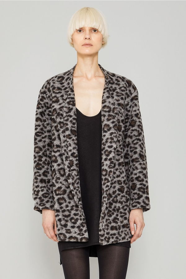 Berenik WOOL CARDIGAN - animal print