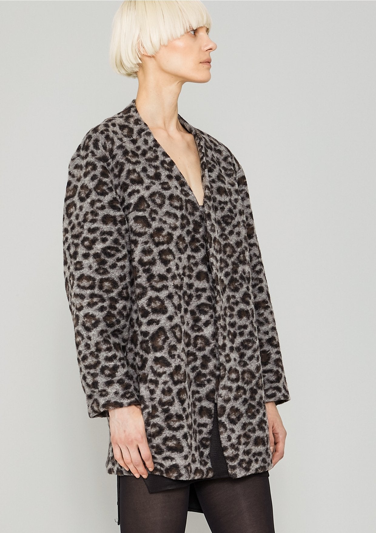 Berenik WOOL CARDIGAN - animal print