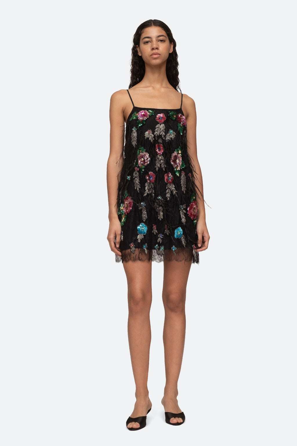 Sea NY Bethany Slip Dress - Black Multi