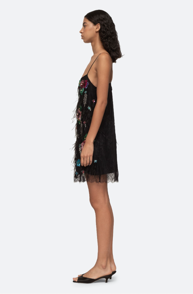 Sea NY Bethany Slip Dress - Black Multi