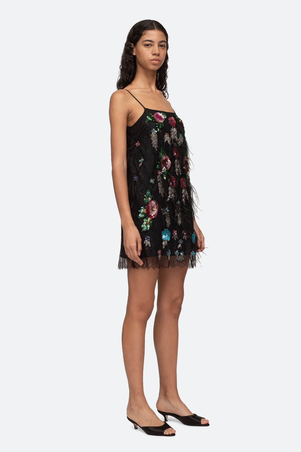Sea NY Bethany Slip Dress - Black Multi