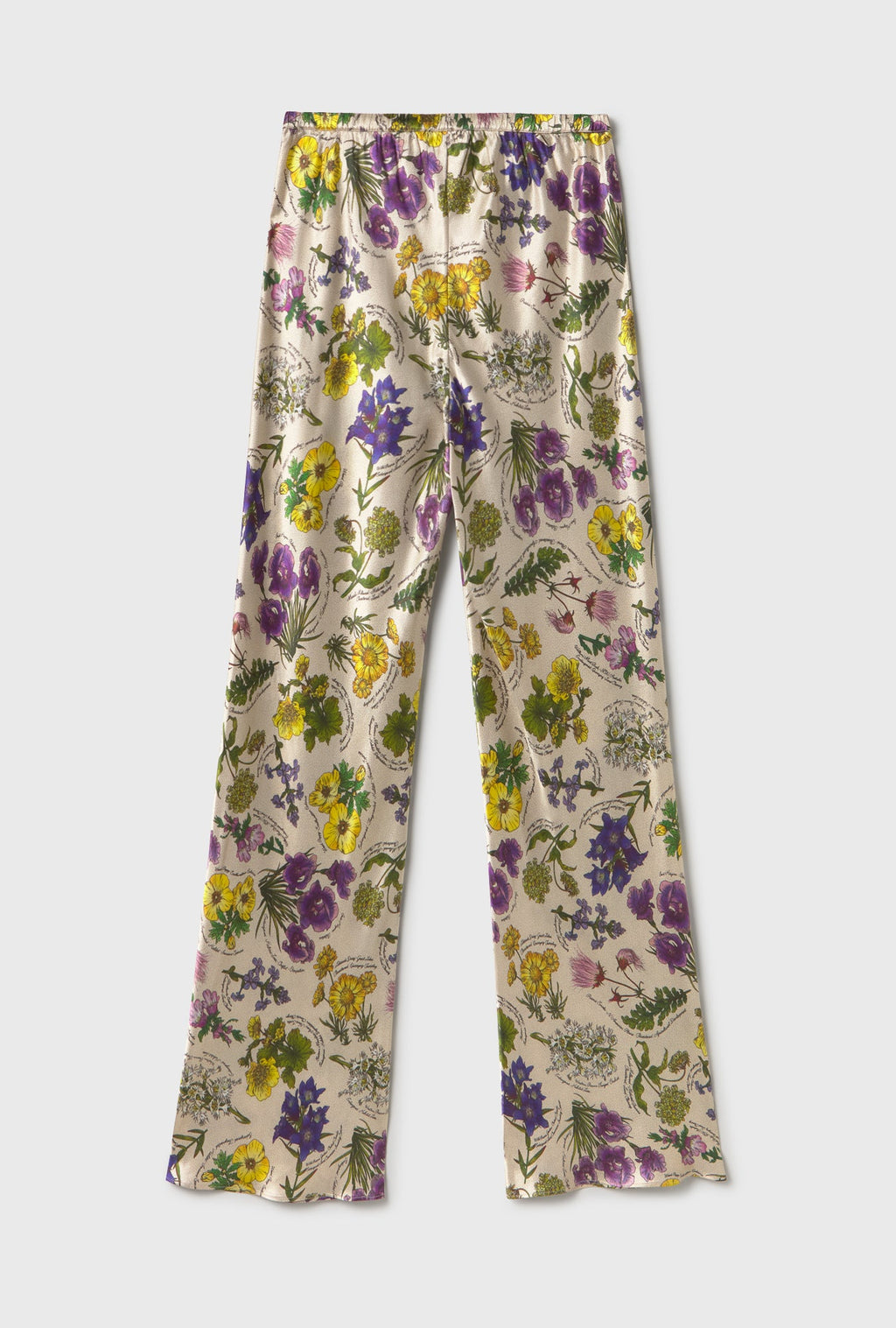 Silk Laundry Bias Cut Pants - Endangered Flowers