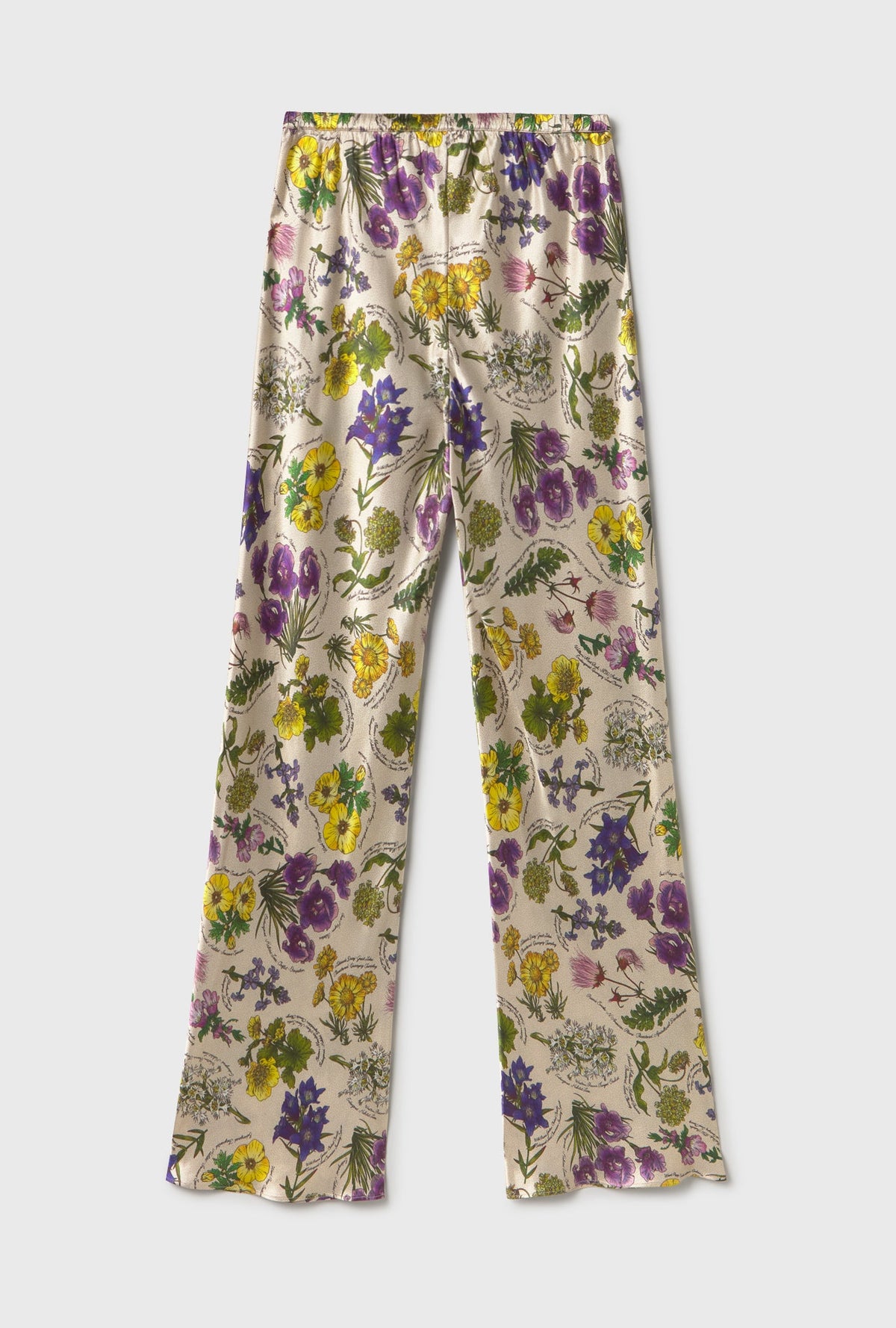 Silk Laundry Bias Cut Pants - Endangered Flowers