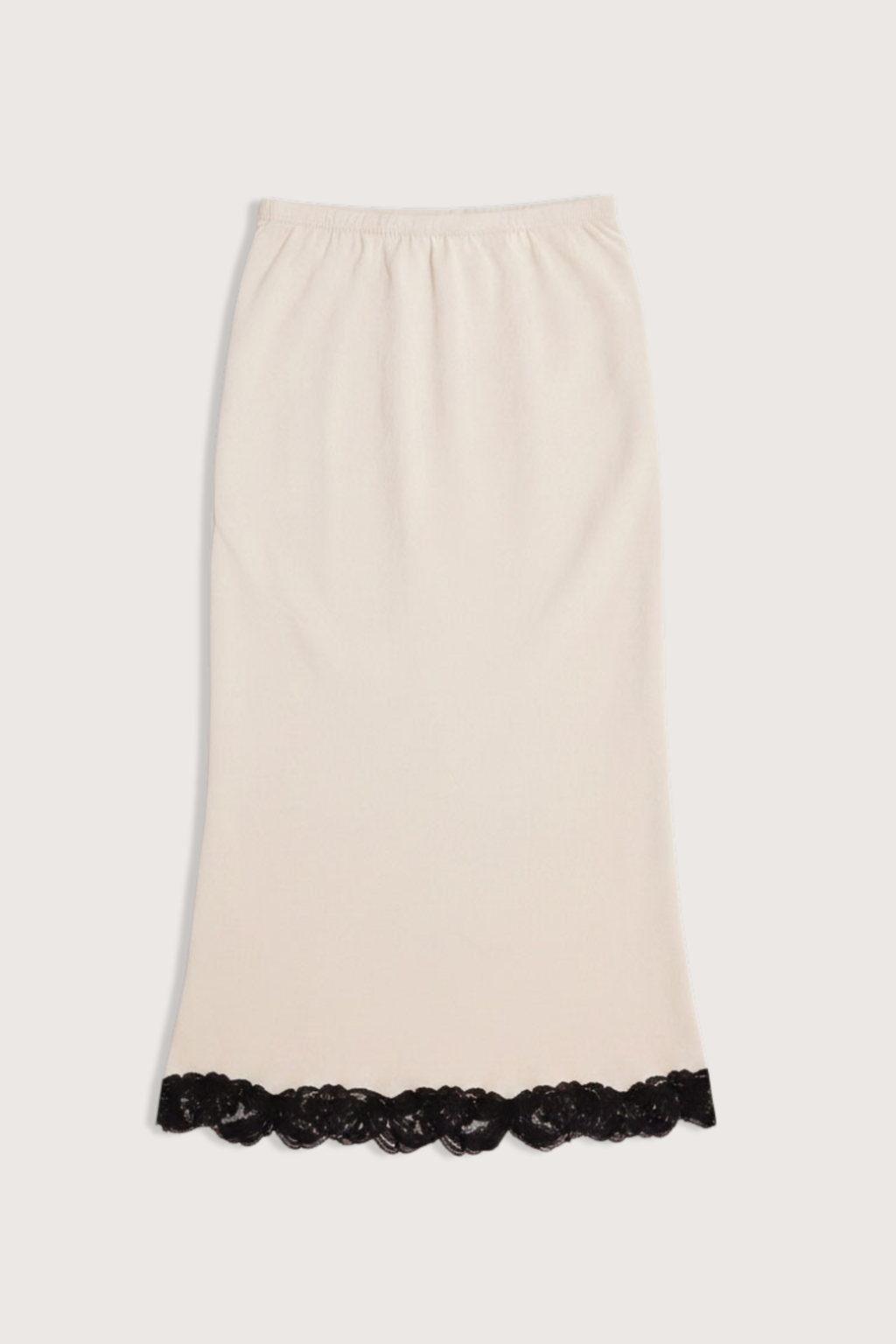 MARIA McMANUS Bias Skirt With Lace Trim - Champagne