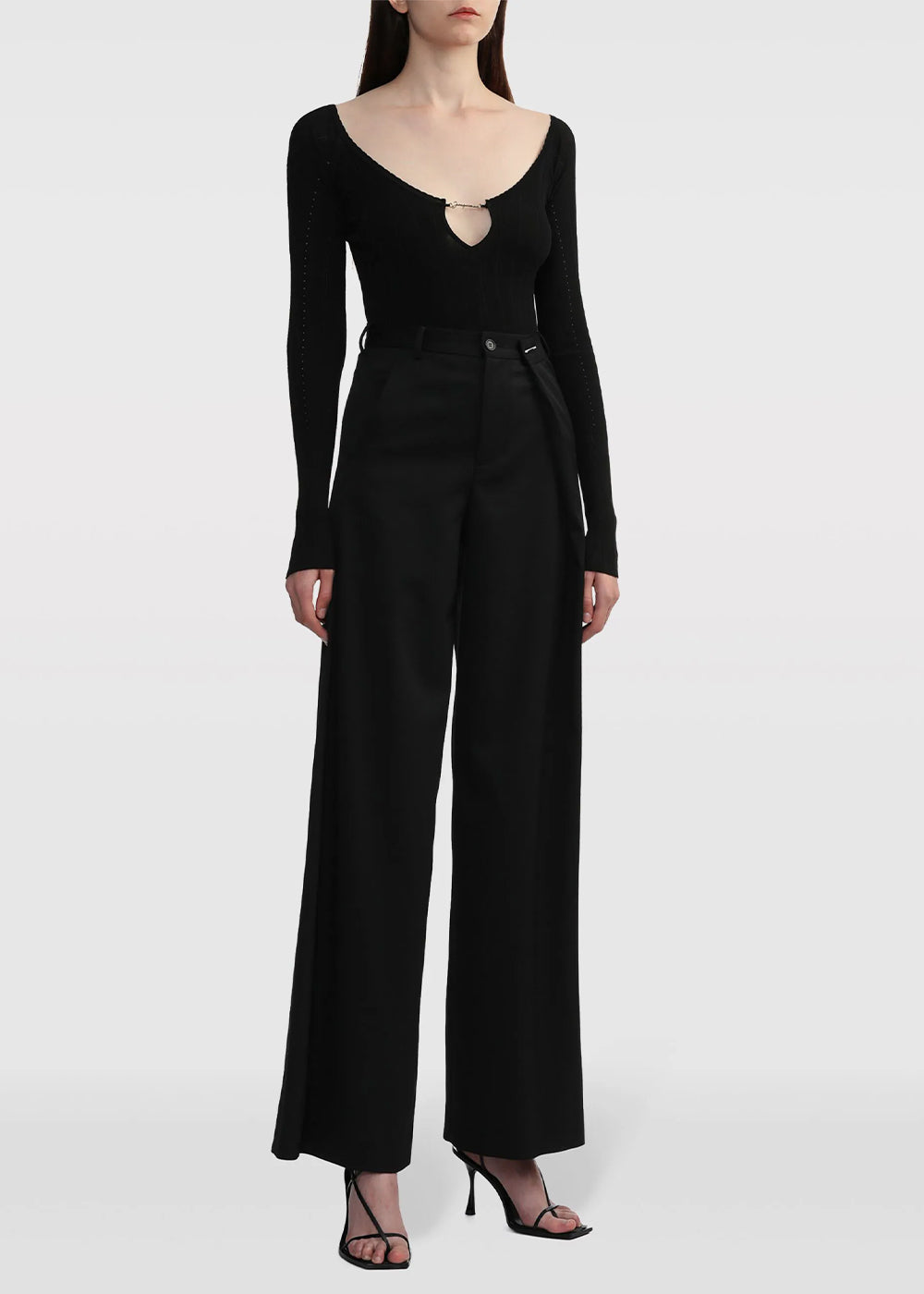 Jacquemus Black Le haut Pralu Long Sleeve T Shirt - Black