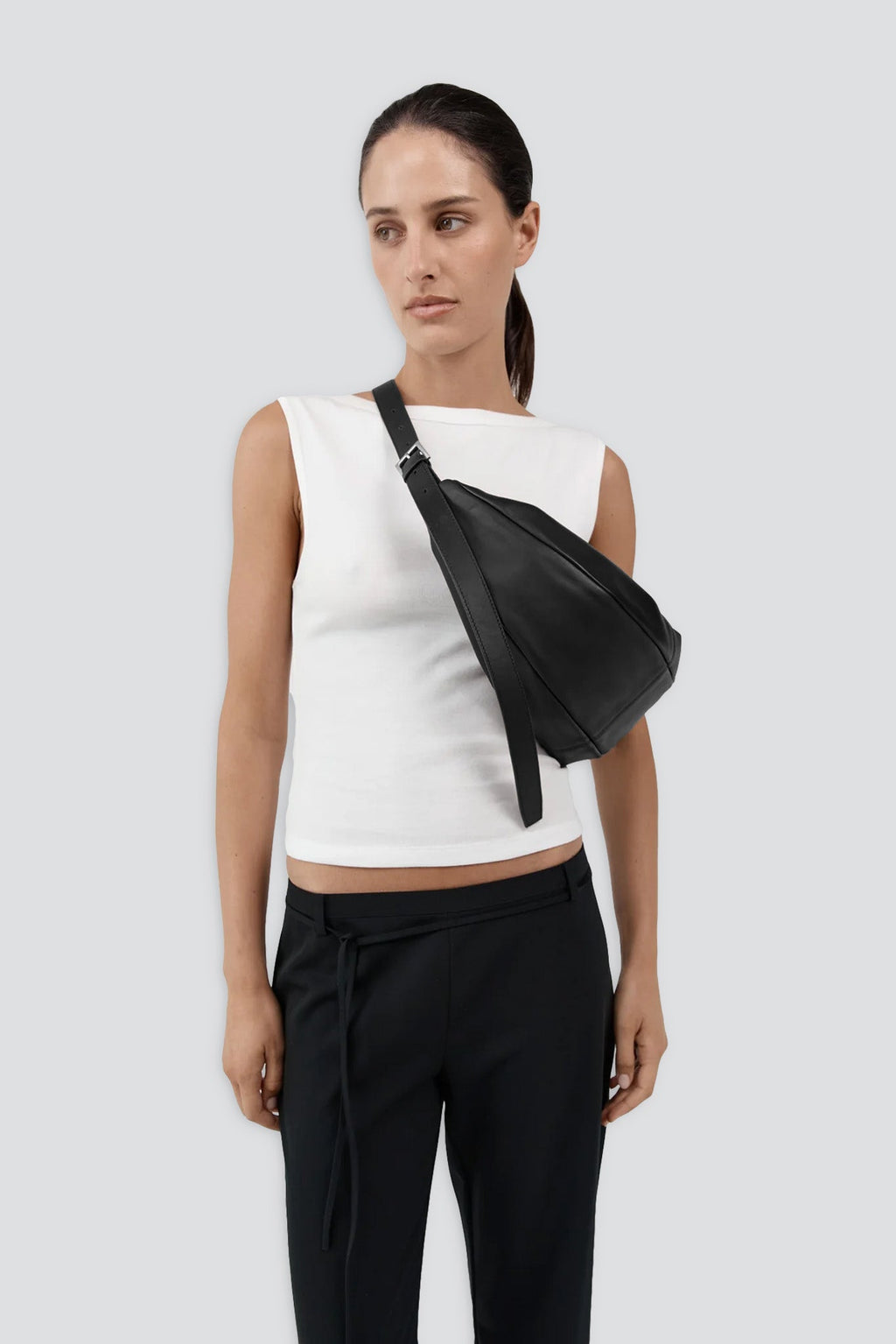 St. Agni Adjustable Slim Crescent Bag