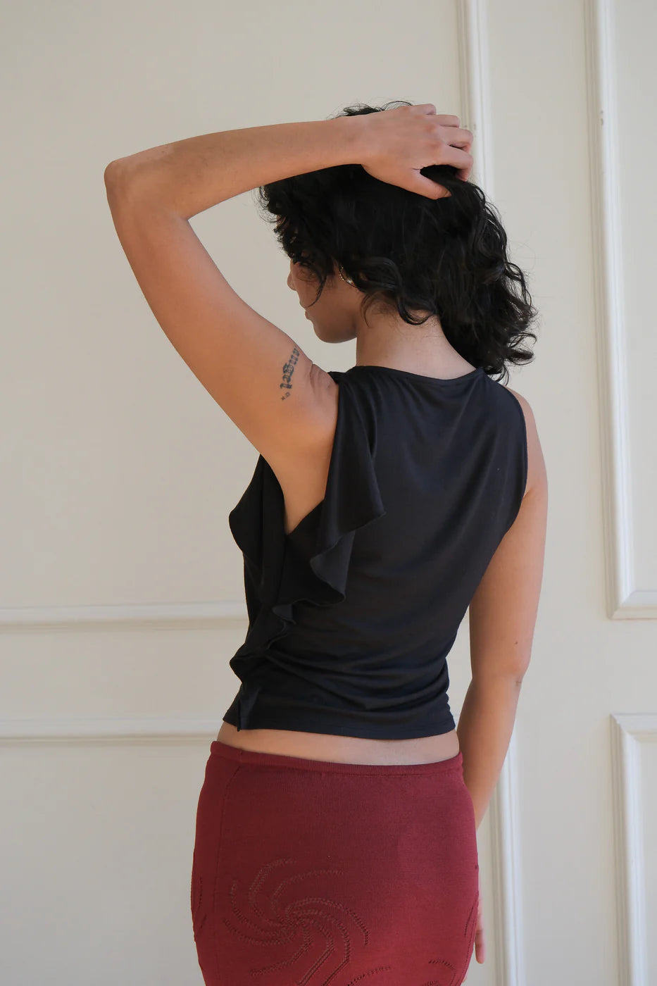 Geel Bateau Top - Black