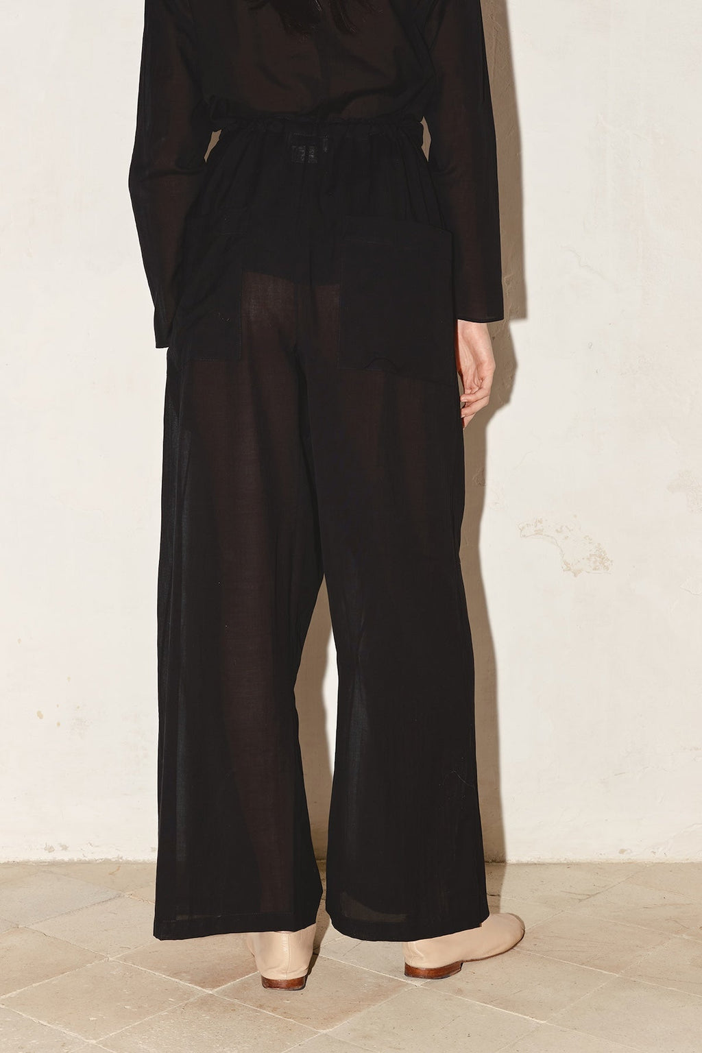 Datura Tae Batiste Cotton Pants - Black