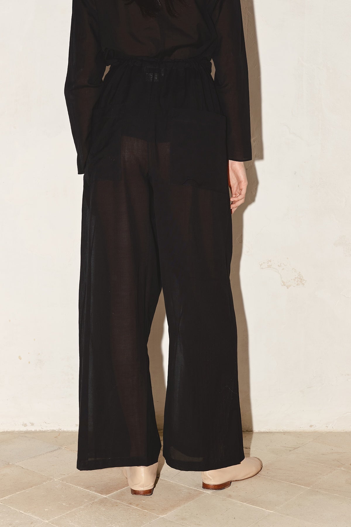 Datura Tae Batiste Cotton Pants - Black
