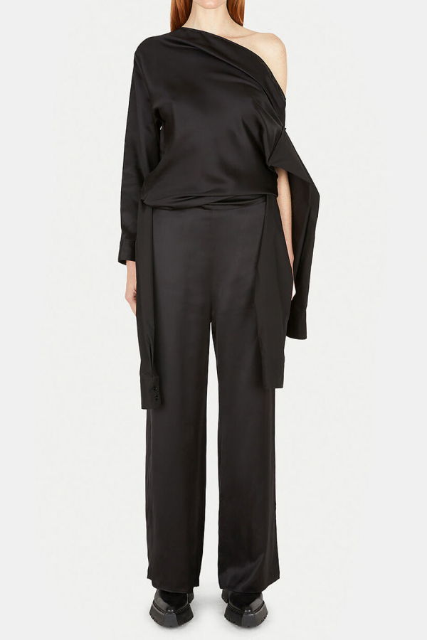 MM6 Maison Margiela Dropped Shoulder Jumpsuit - Black