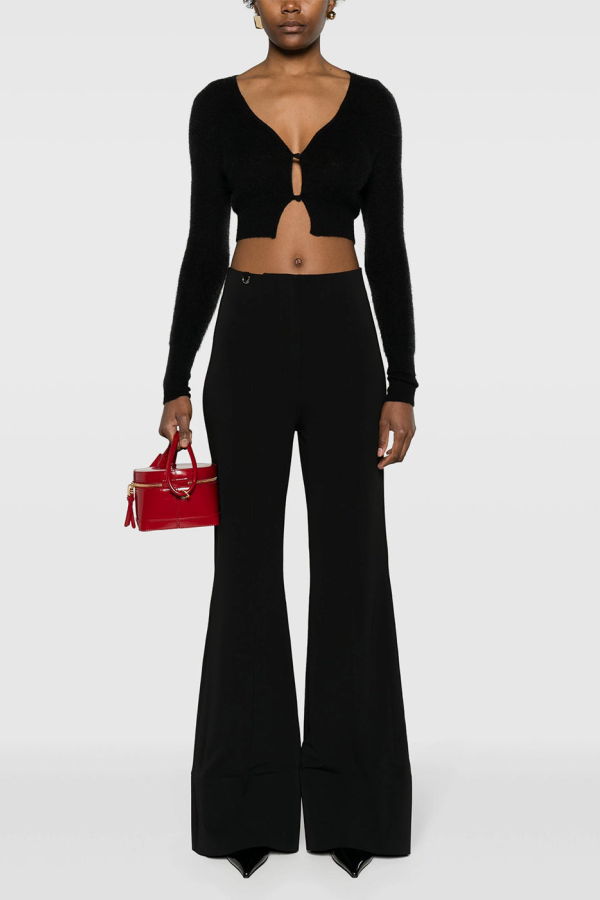 Jacquemus Flared Tousers - Black