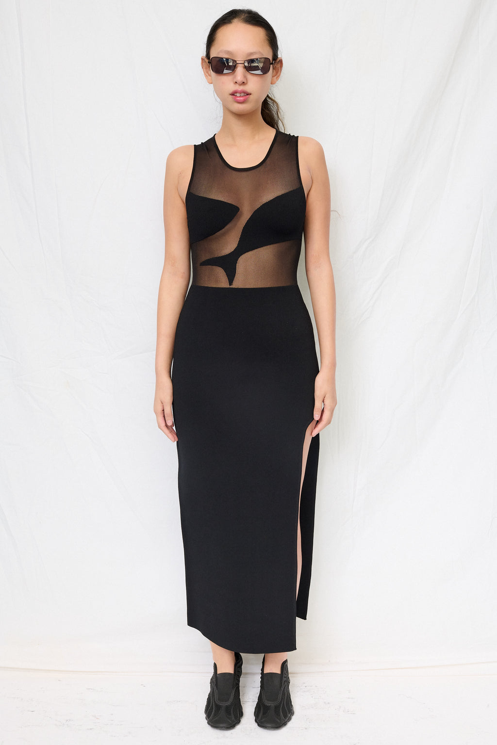 PH5 Limia Sheer Long Dress - Black