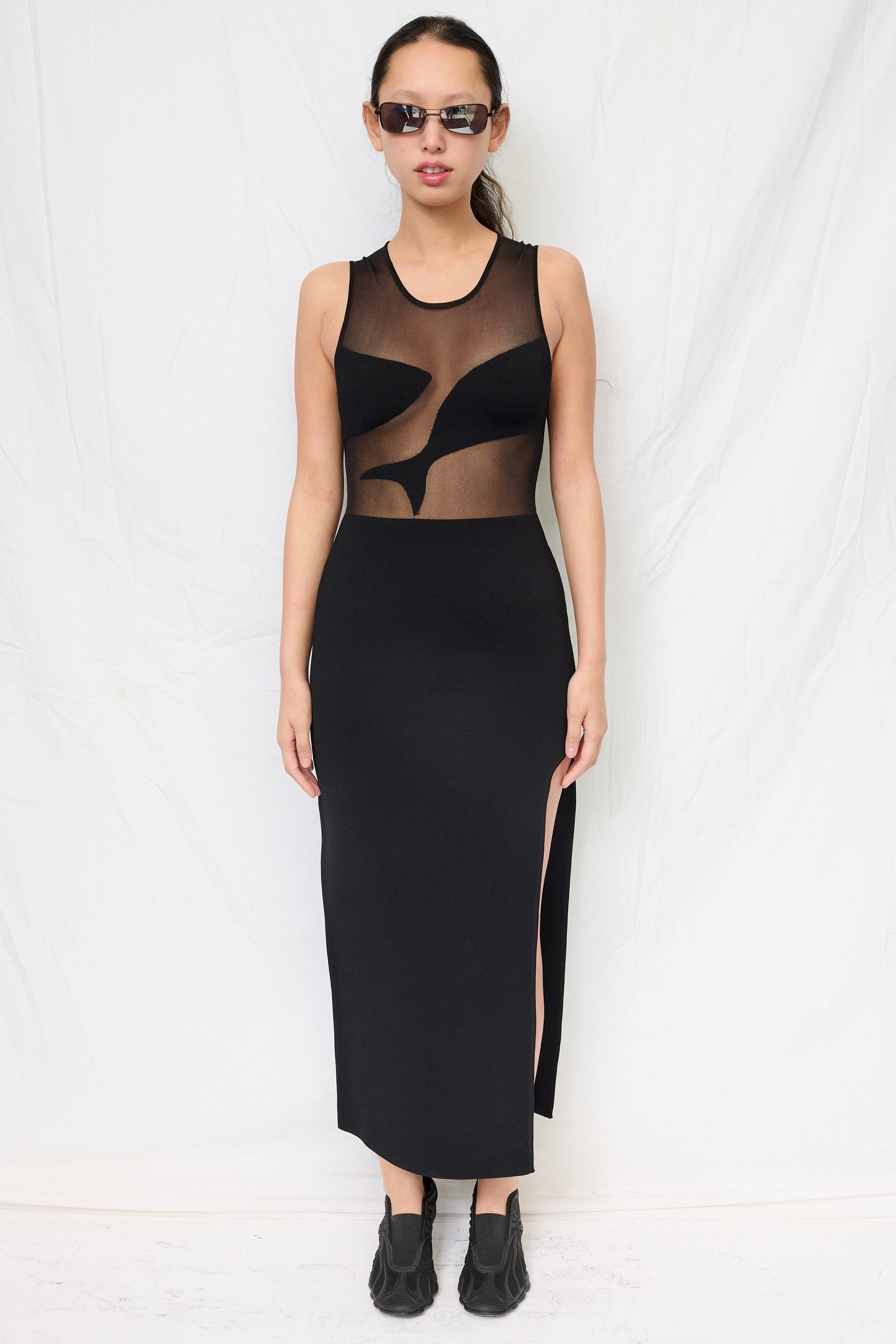 PH5 Limia Sheer Long Dress - Black